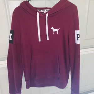 Long sleeve maroon hoodie from PINK